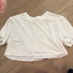 Lululemon Cropped Boxy White Tee